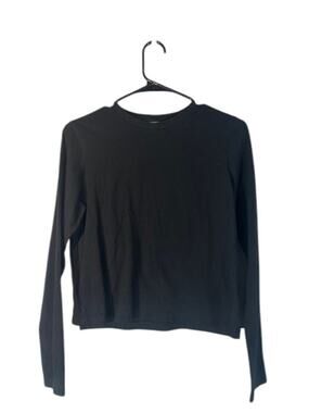 PINK Victoria’s Secret Women’s Black Long Sleeve Crew Neck Casual T-Shirt Size S